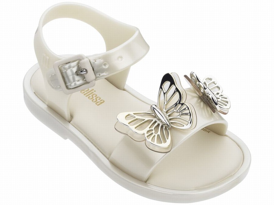 Sandalias Mini Melissa Mar Butterfly Bebe - Blancas - Argentina SDU-827450